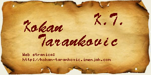 Kokan Taranković vizit kartica